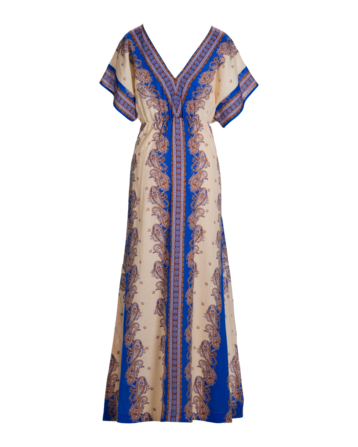 Paisley Border Print Effortless Boho Maxi Dress Forever Paisley