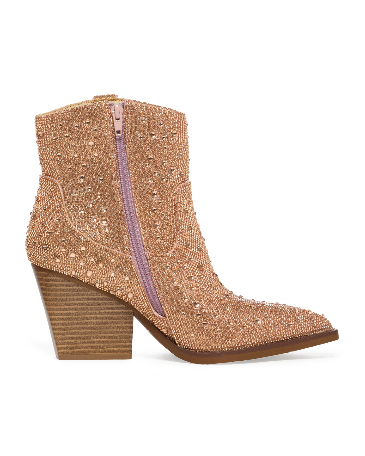 Embellished Western Bootie - Rose Gold | Boston Proper