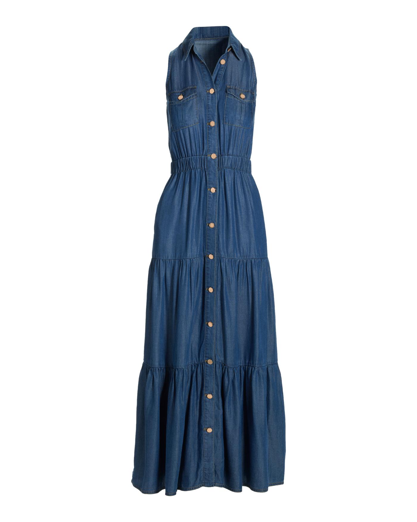 chambray drop waist dress SAMPLE - Drop Waist Day Gown main image 1