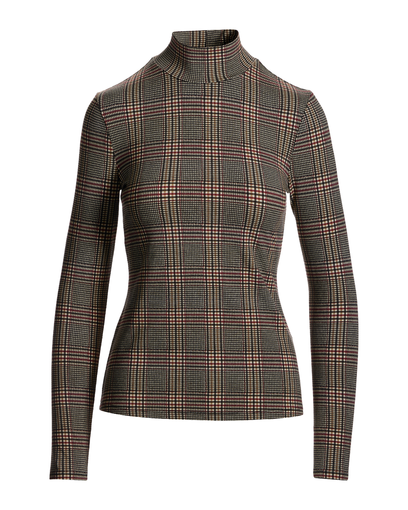Long Sleeve Printed Turtleneck Proper Plaid