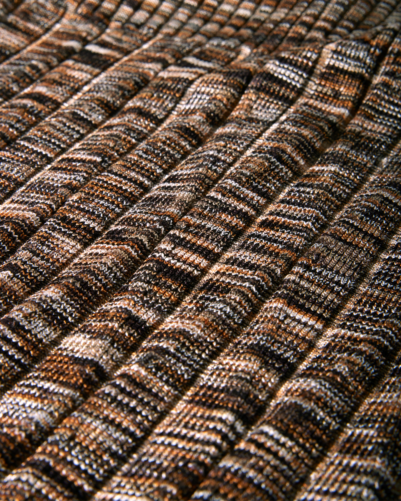 Marled Three Quarter Sleeve Sweater Brown Multi