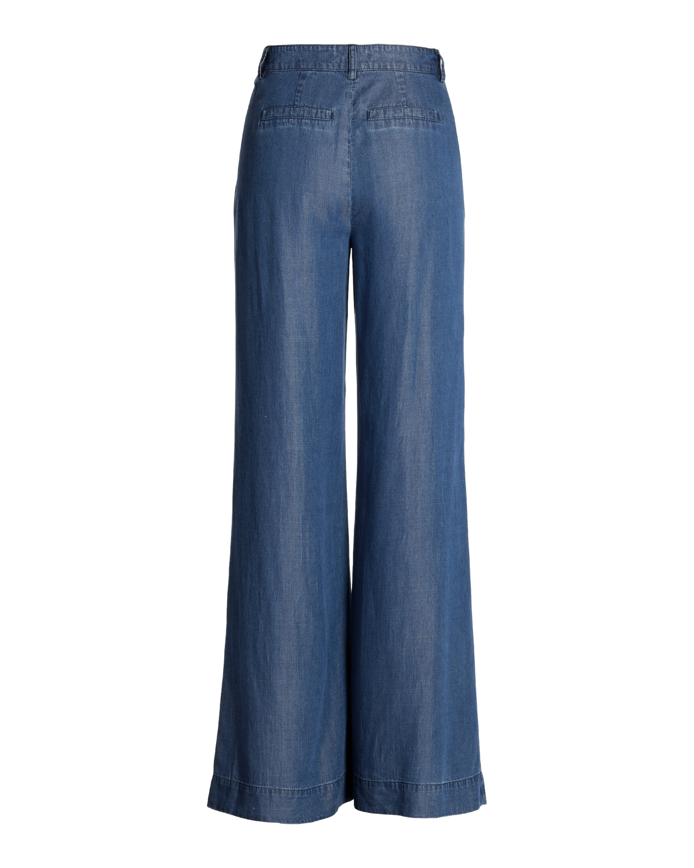 Wide Leg Drapey Denim Pant - Deep Blue | Boston Proper
