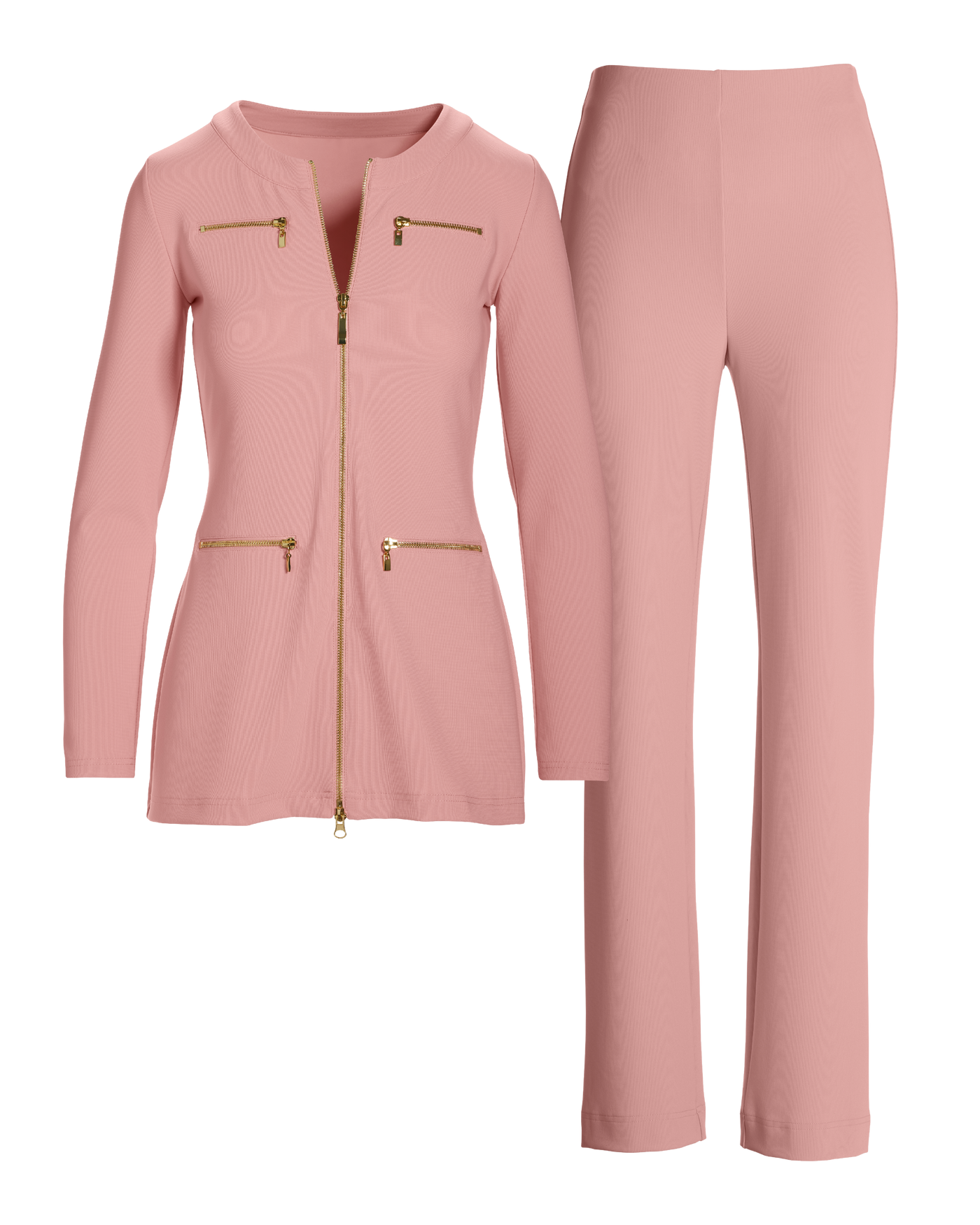 Beyond Travel Tunic Coordinate Set Bridal Rose