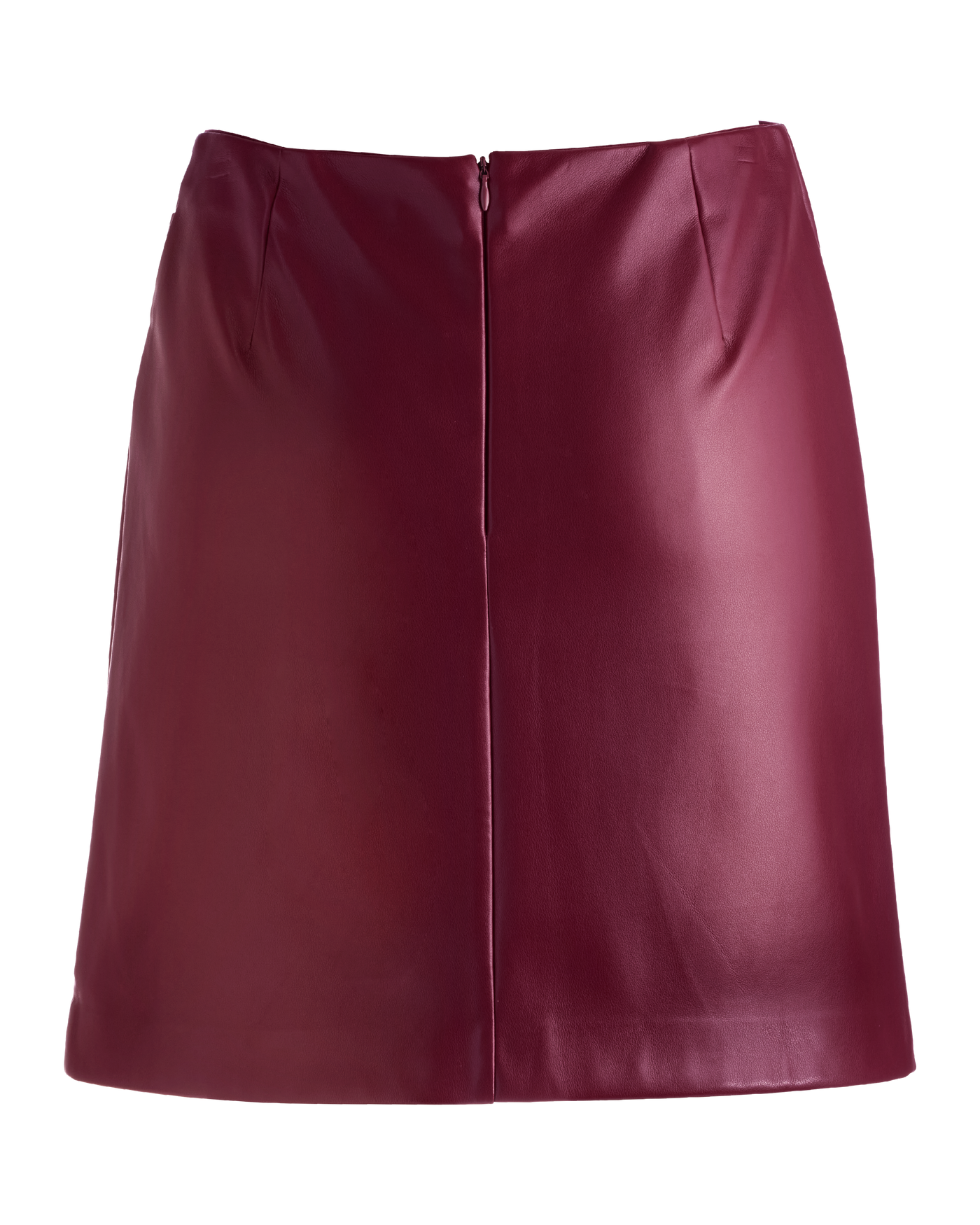 Faux Leather Mini Skirt Wine