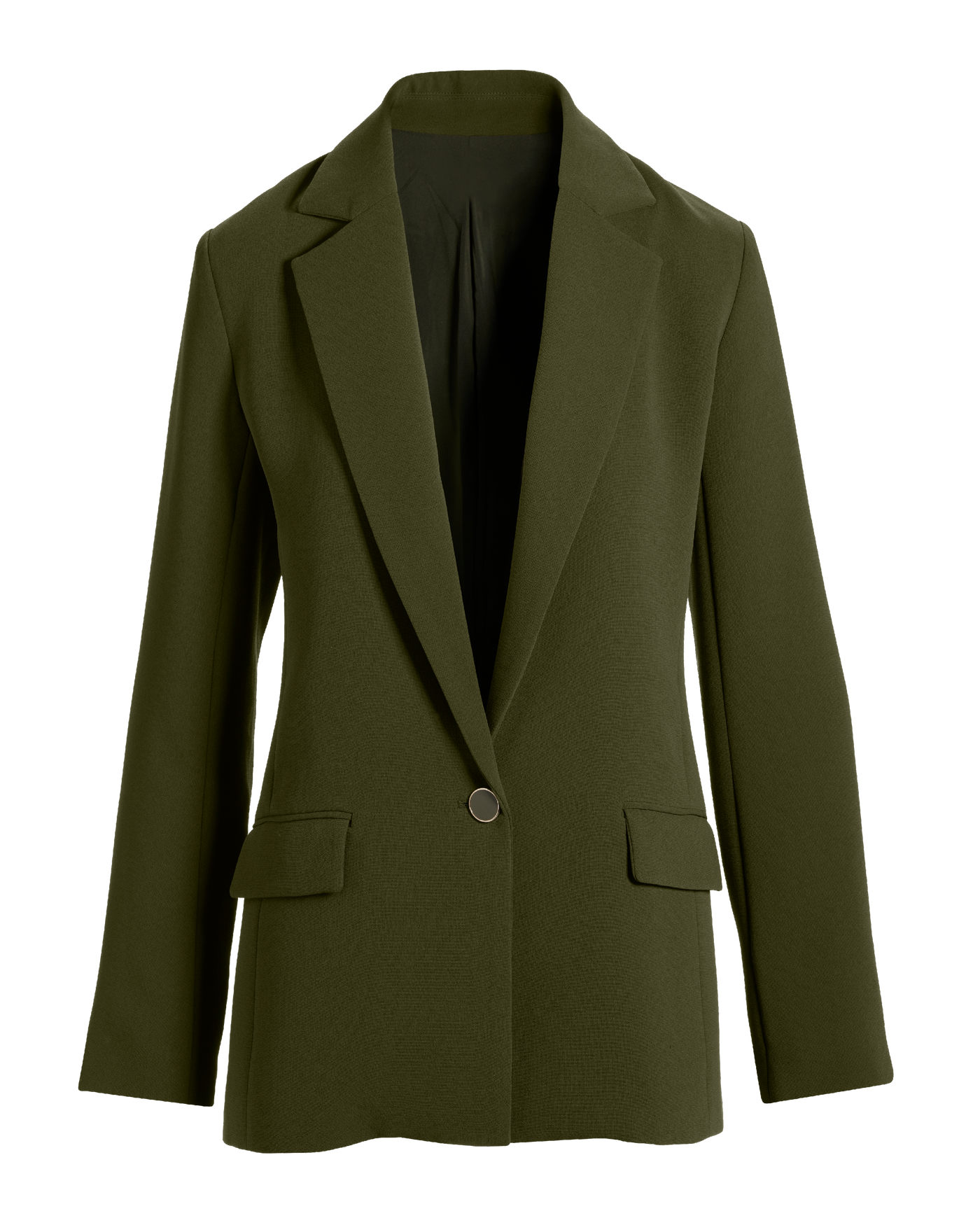 Relaxed Single Button Blazer Olive