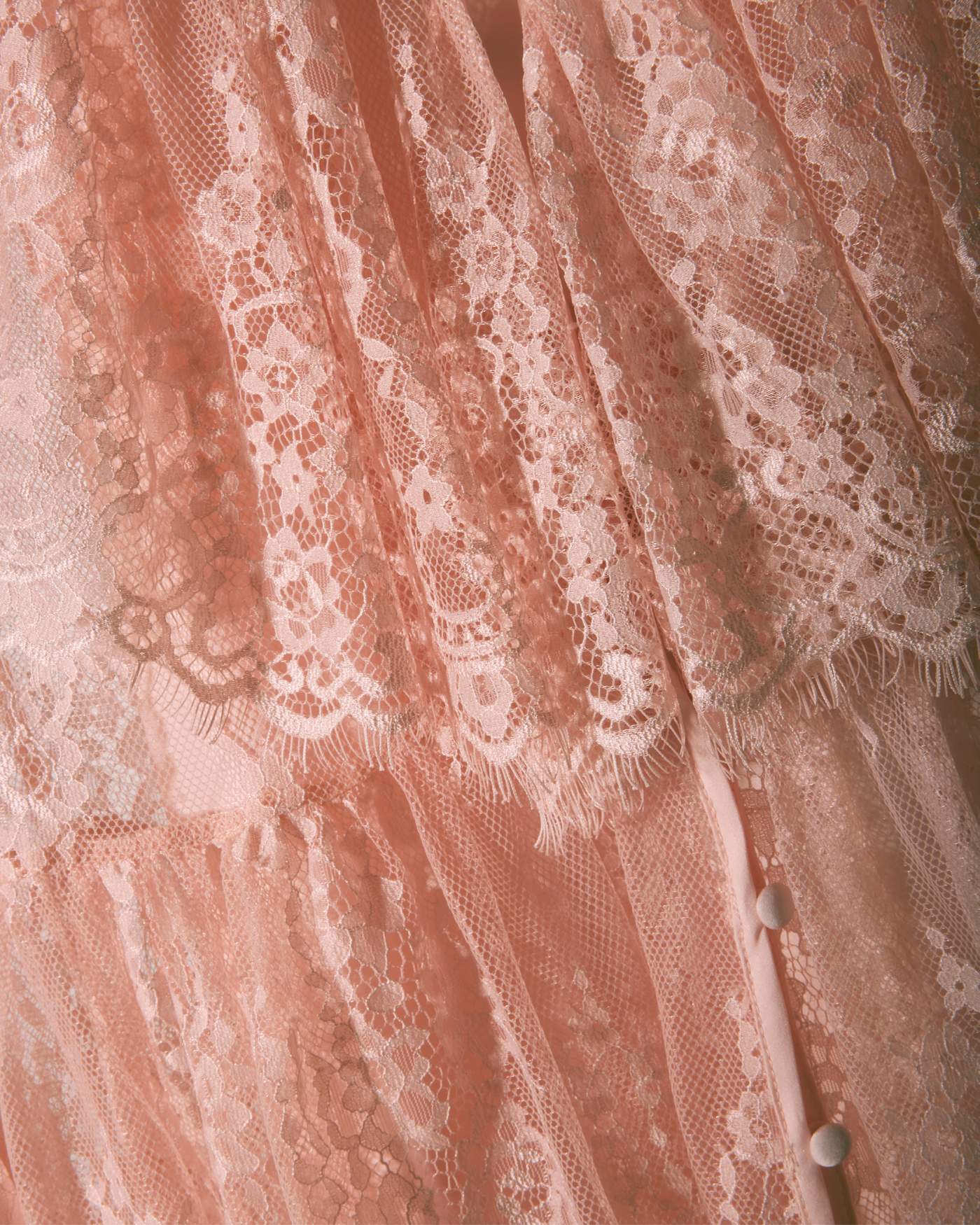 Bohemian Long-Sleeve Lace Blouse Pink