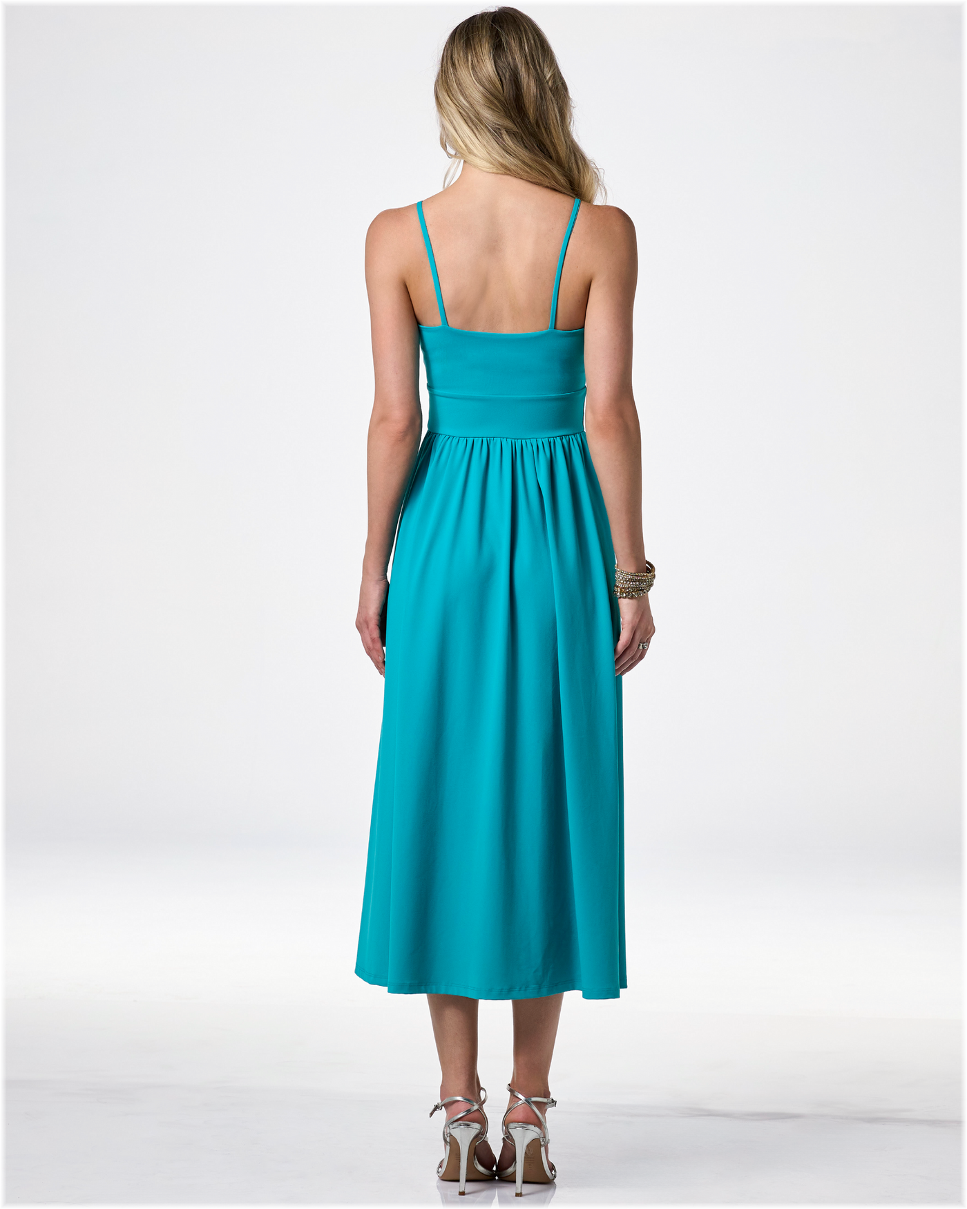 Susana Monaco x Boston Proper Fit and Flare Midi Dress St Tropez