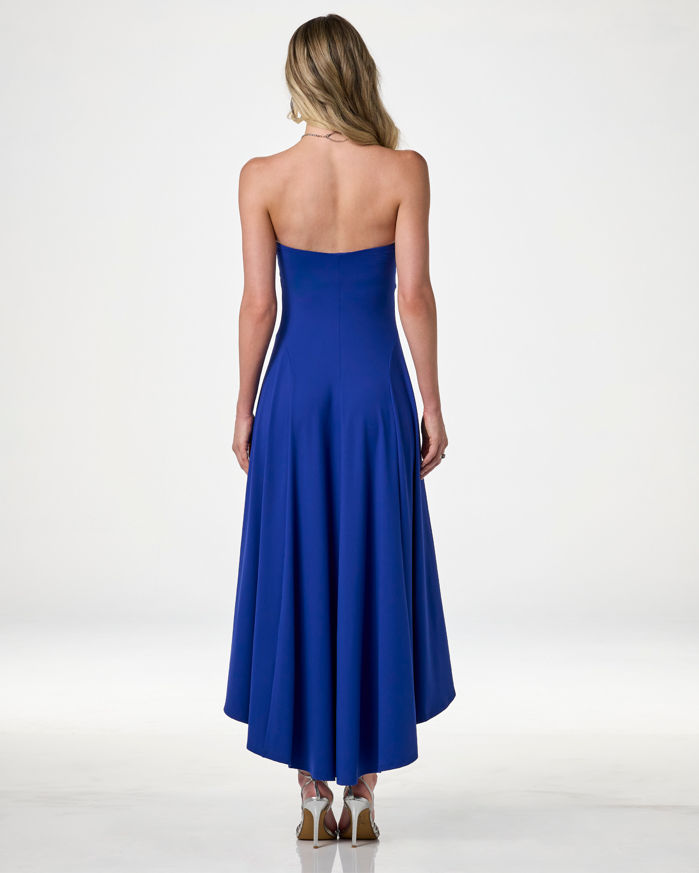 Susana Monaco x Boston Proper Strapless High Low Dress - Glacier | Boston Proper