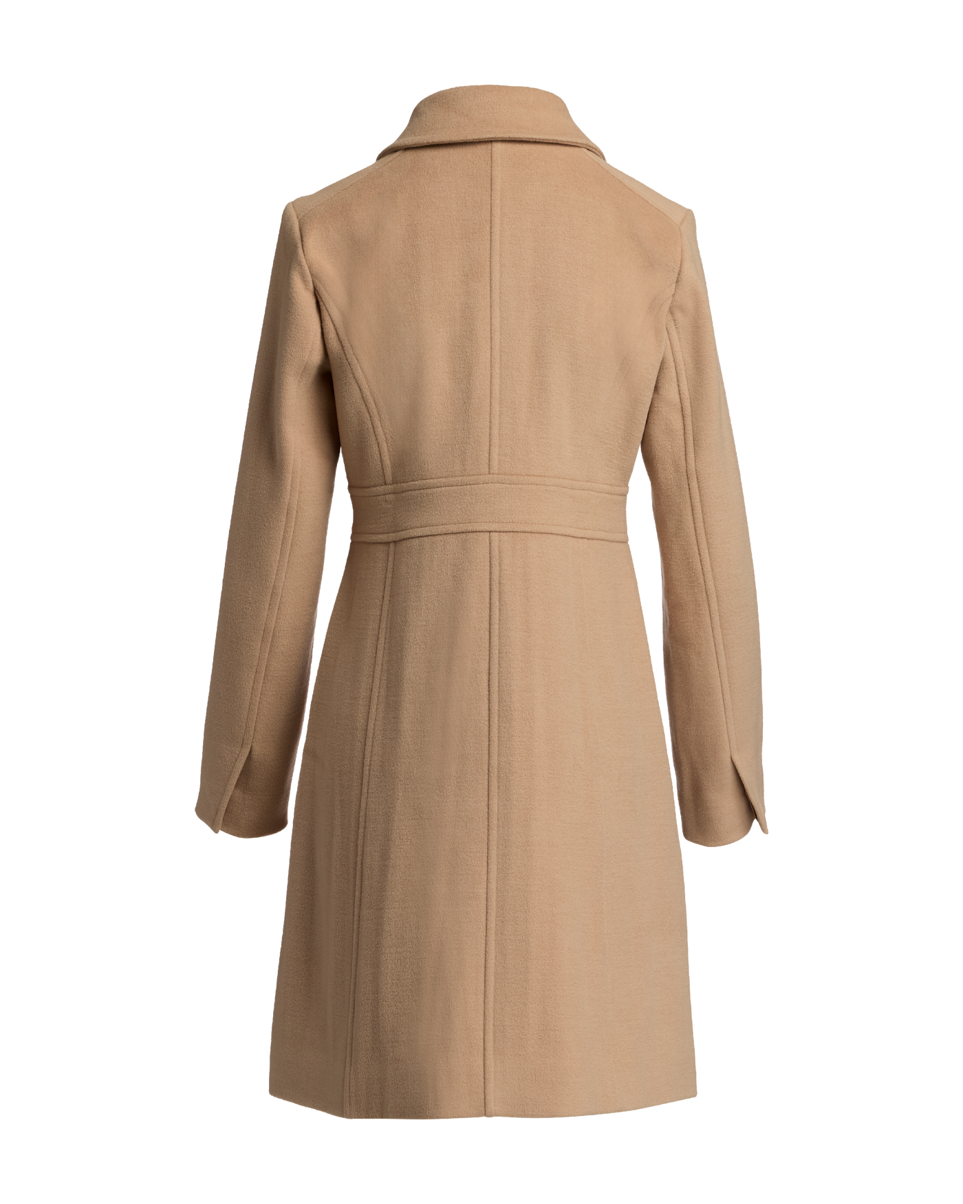 Luxe Collared Waist Shape Topcoat Suntan