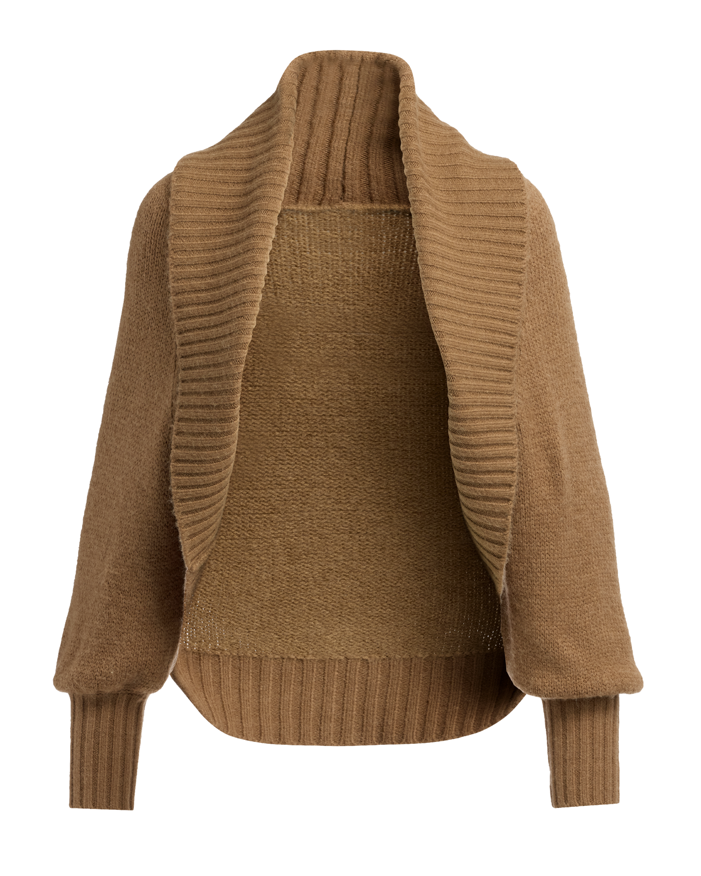 Cardigan and Square Neck Tank Sweater Set Suntan