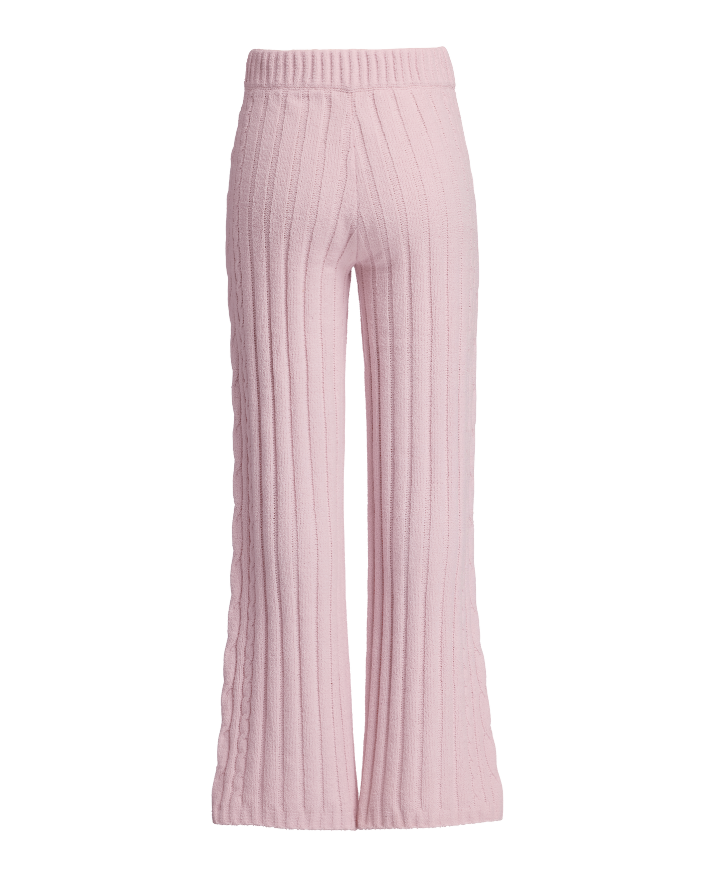 Cable Cardigan Wide Leg Lounge Set Soft Pink