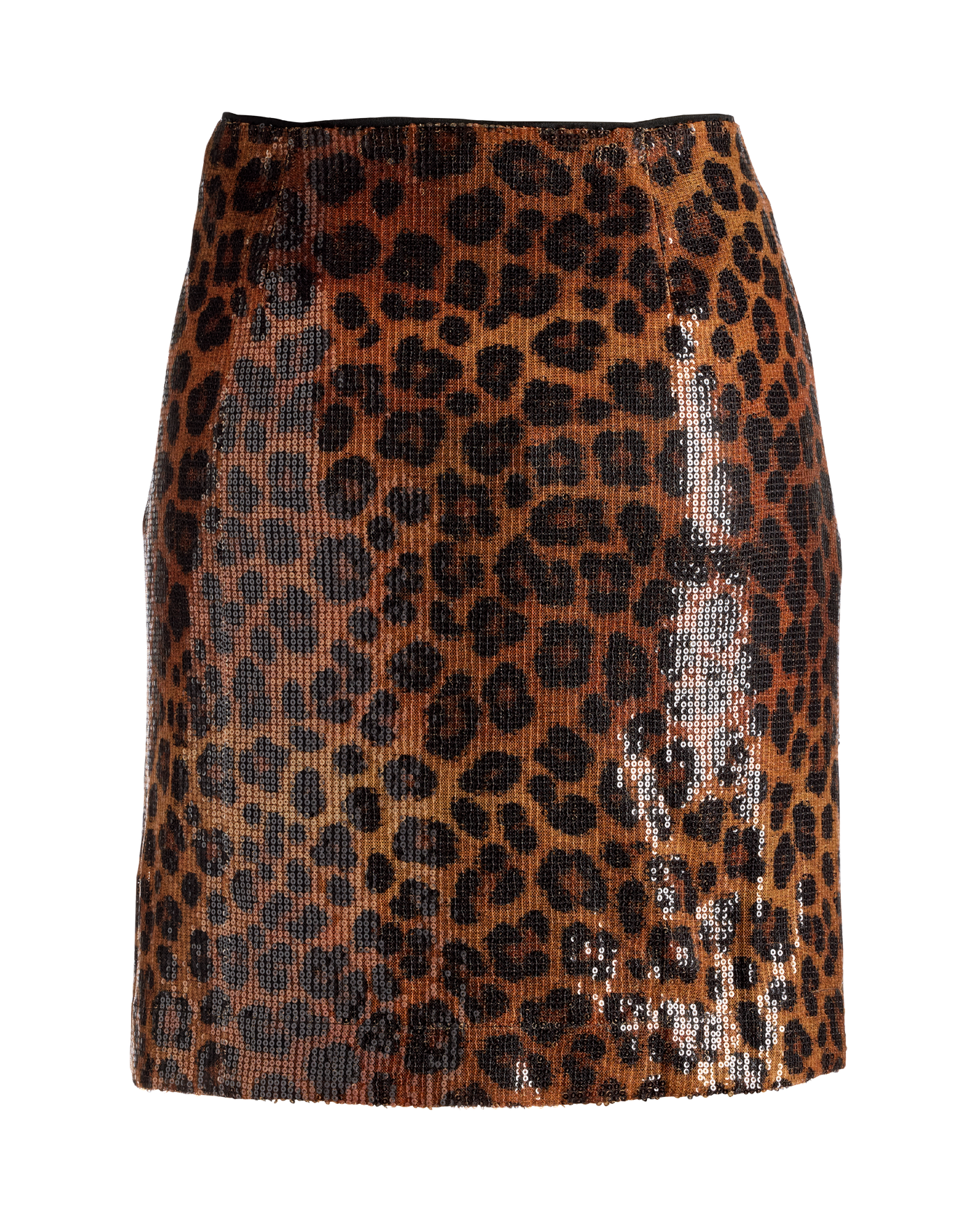 Leopard Print Sequin Skirt Fierce Feline