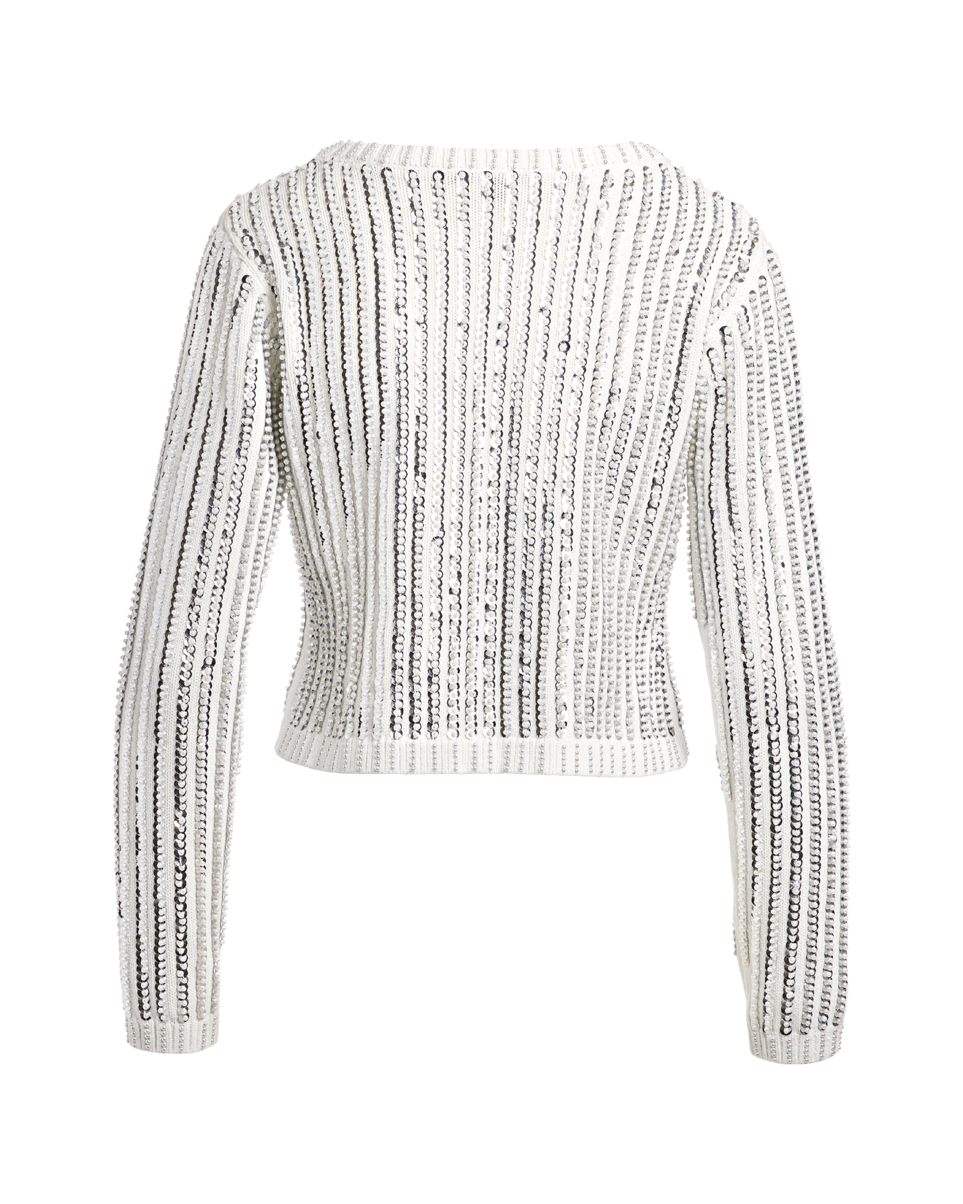 Pearl & Sequin Embellished Cardigan Off White