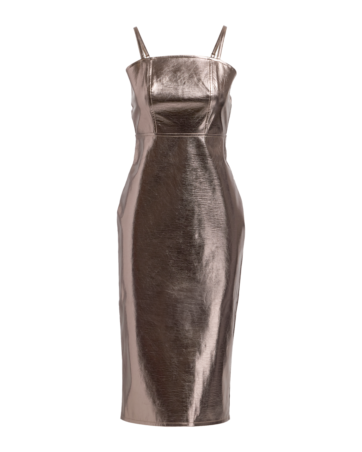 chinese dress ladies Bad Gal 90s Faux Leather Midi Wiggle Dress | Black or Caramel main image 1
