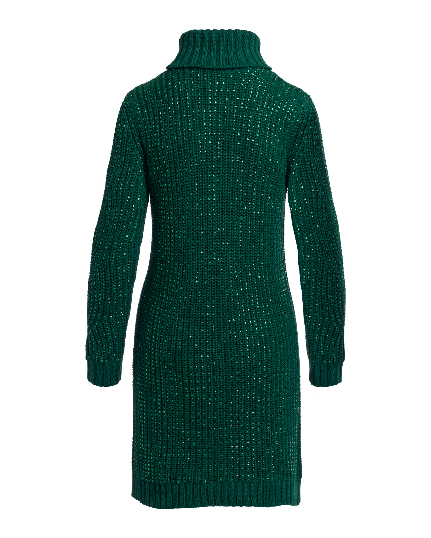 Crystal Embellished Turtleneck Sweater Dress - Emerald | Boston Proper