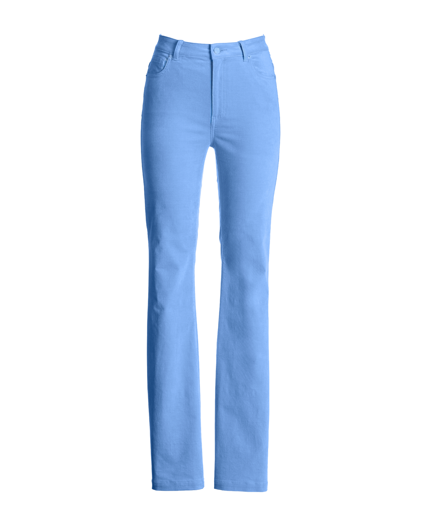 Newport Slim Straight Velvet Pant Light Blue