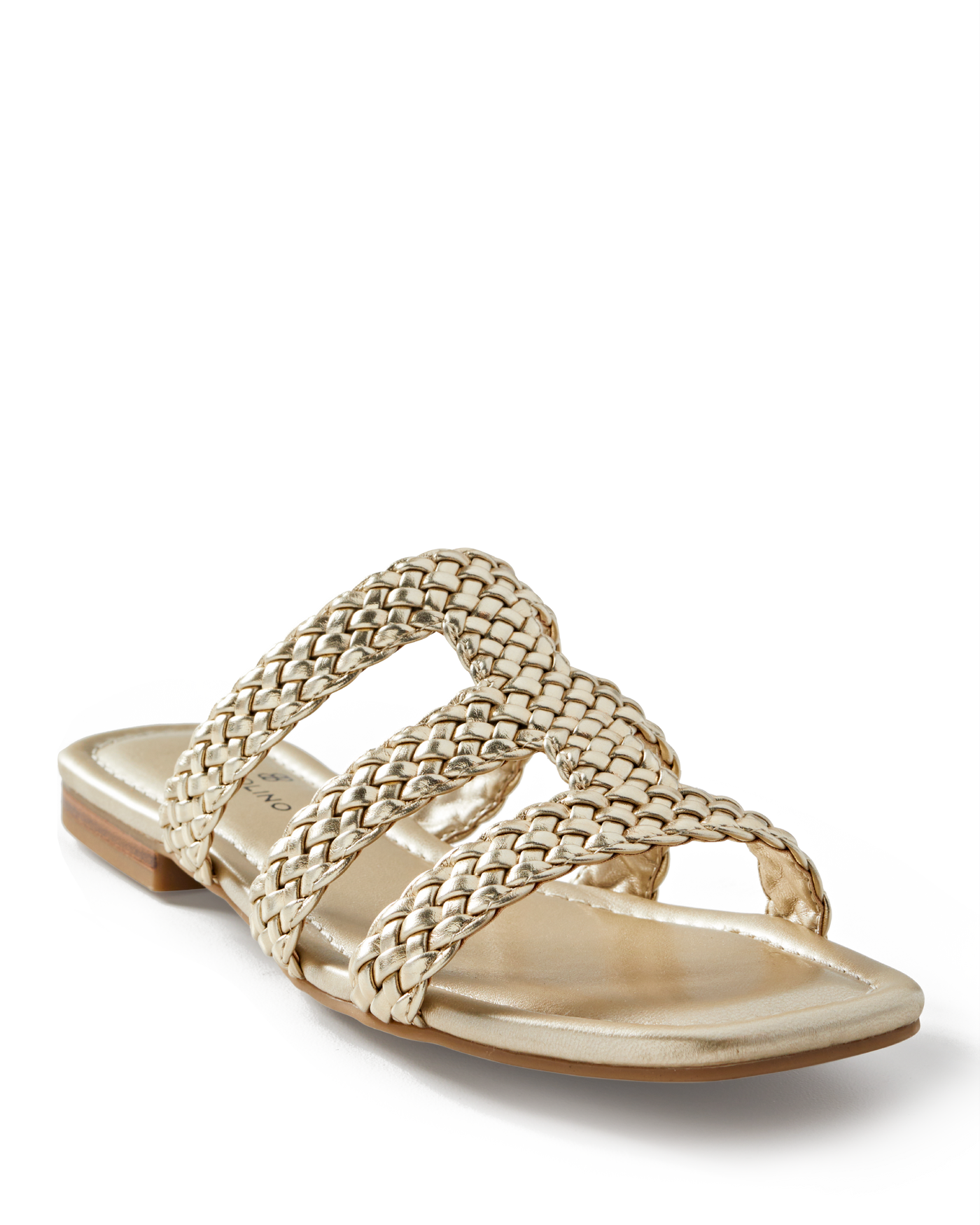flat gold dress sandals Boden Women's Caged Flat Sandal in Metallic main image 0