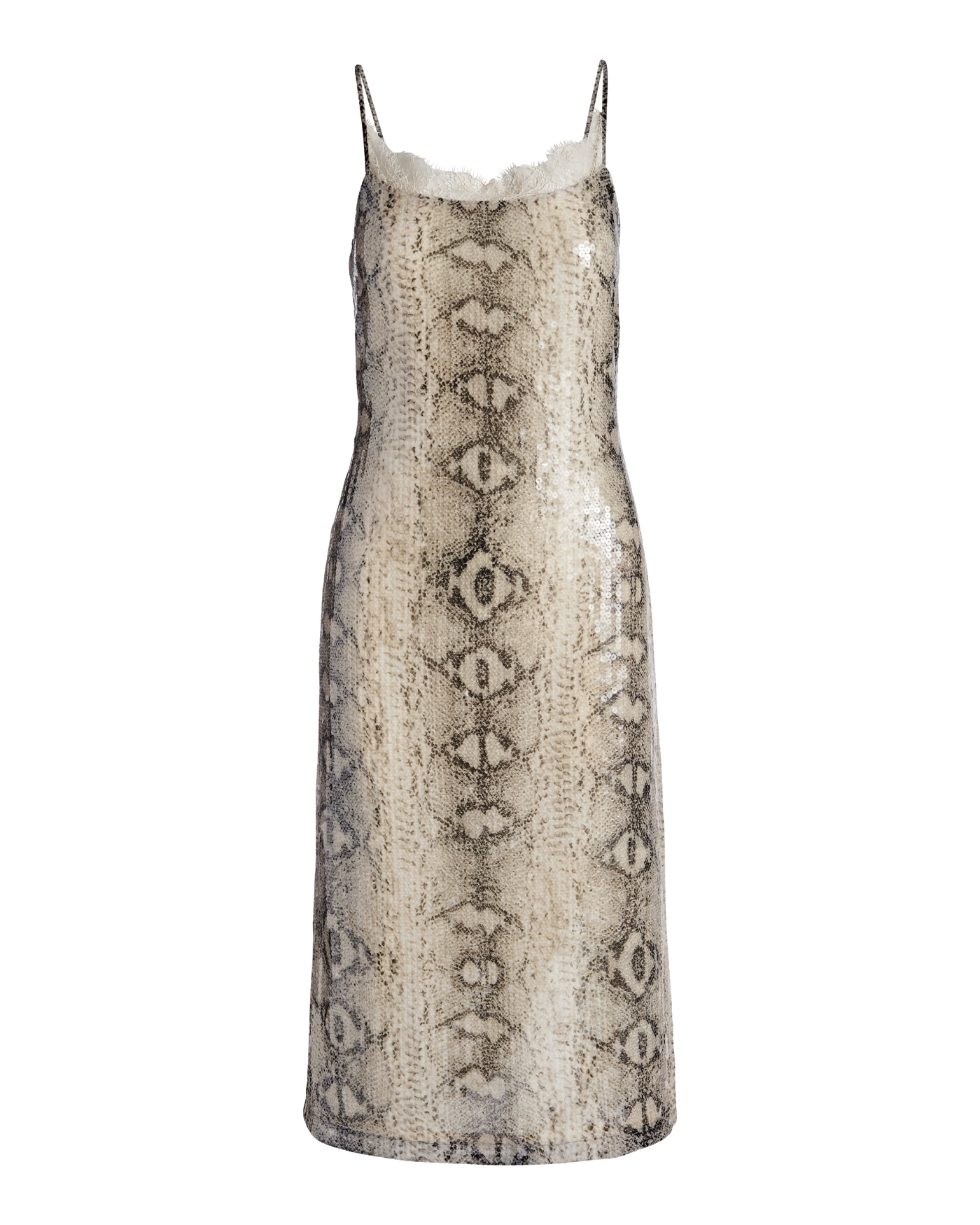 boston proper sequin dress Boston Proper - Snake Sequin Slip Dress Gray
