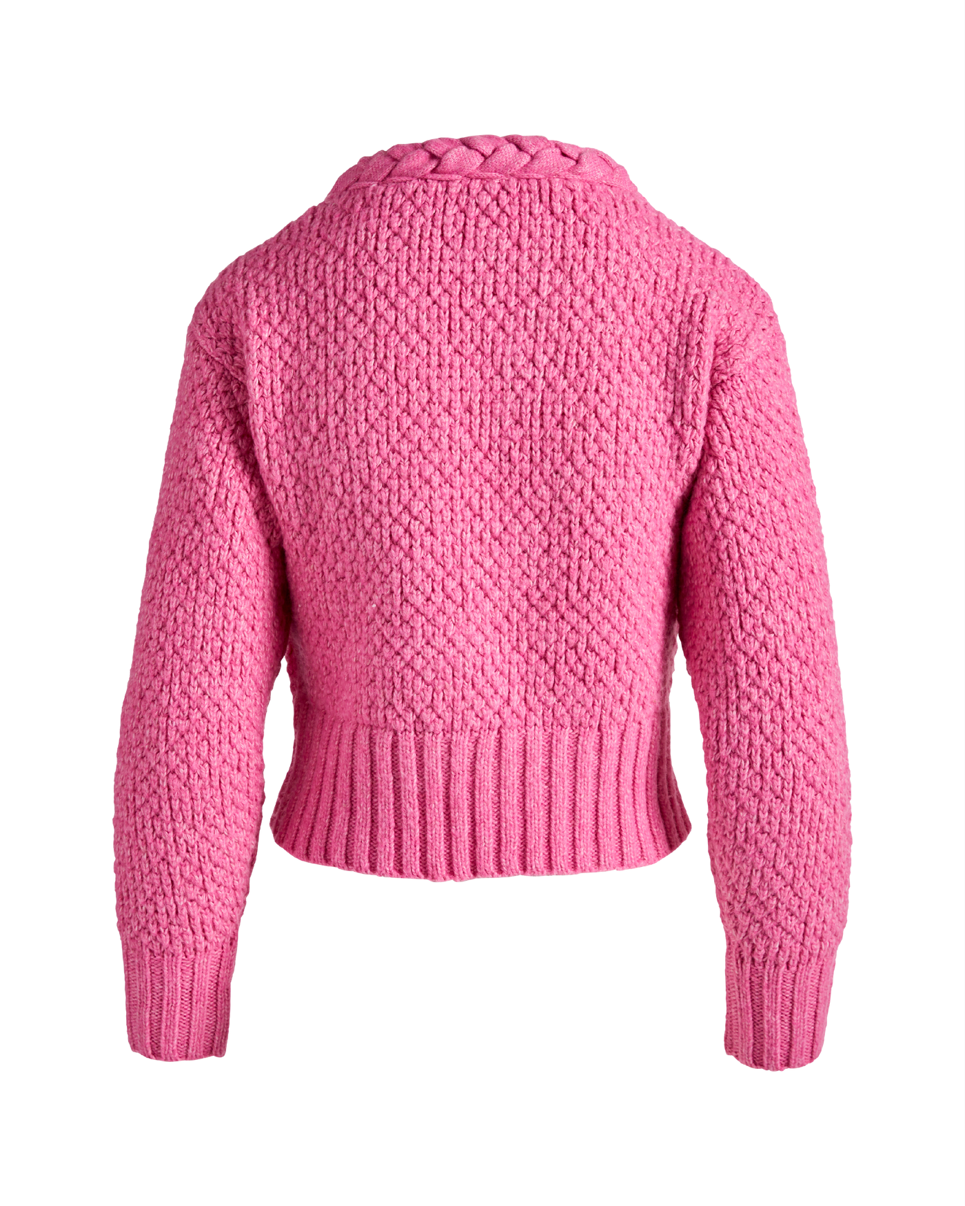 Textured Braid Detail Cardigan Flamingo | Boston Proper