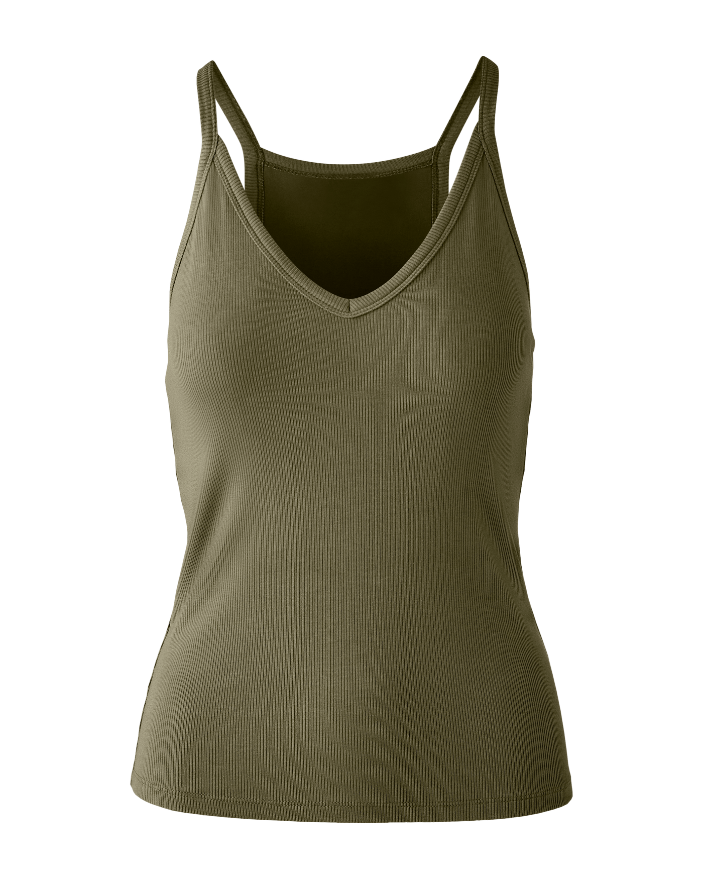 So Essential V-Neck Racer Back Knit Tank Capulet Olive | Boston Proper