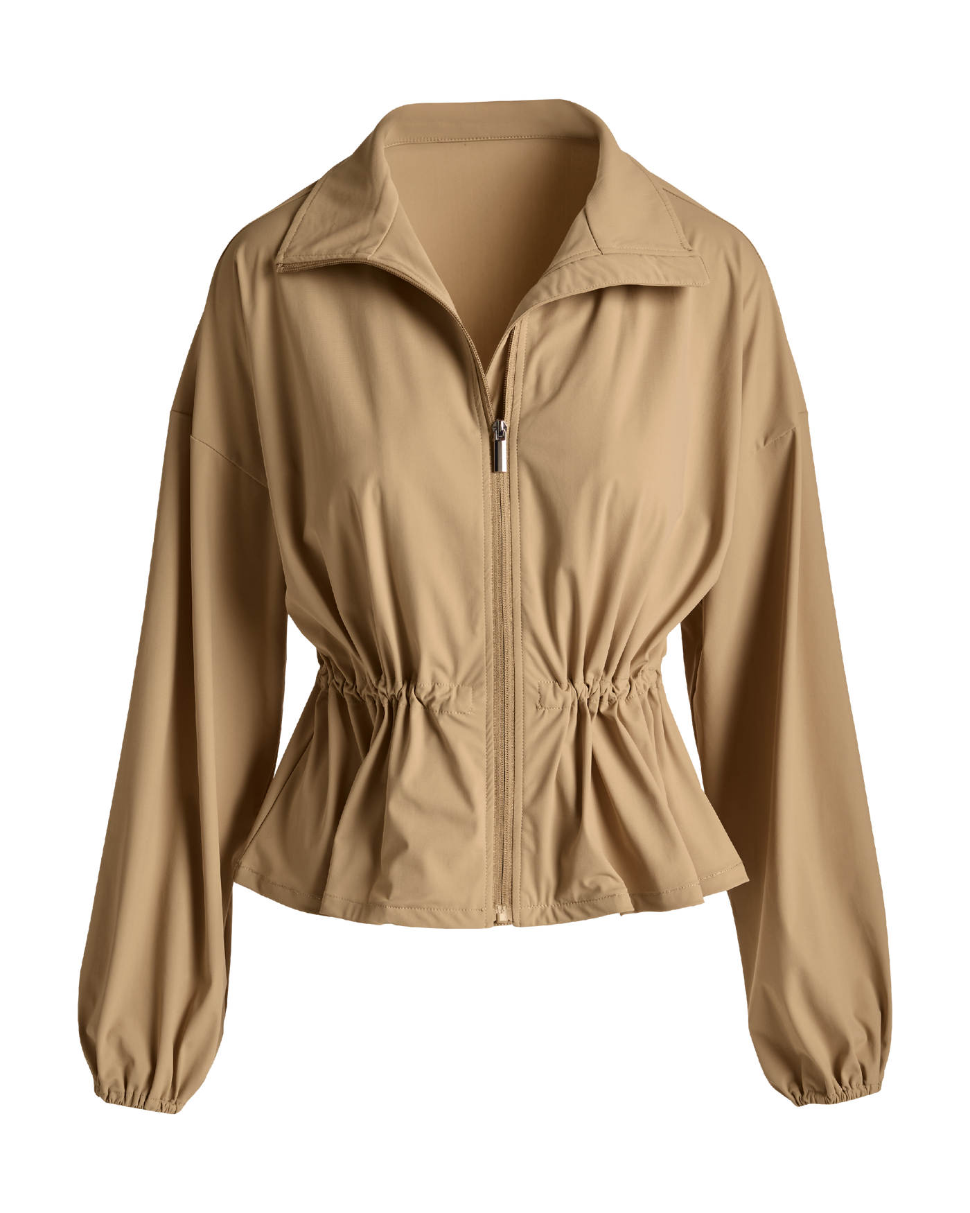 Drawstring Windbreaker Jacket - Sesame | Boston Proper