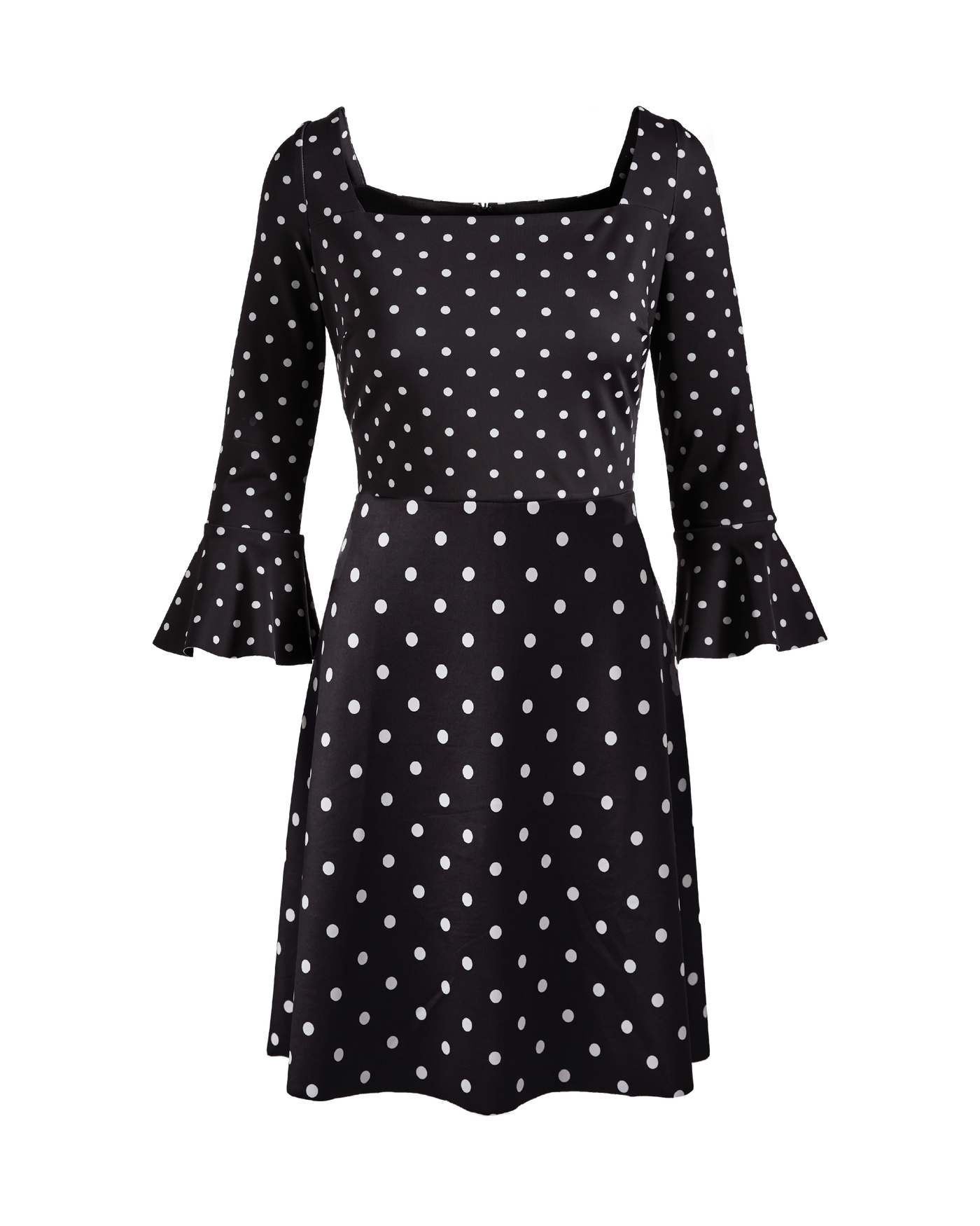 house of cb flare dress Square Neck Fit & Flare Dress