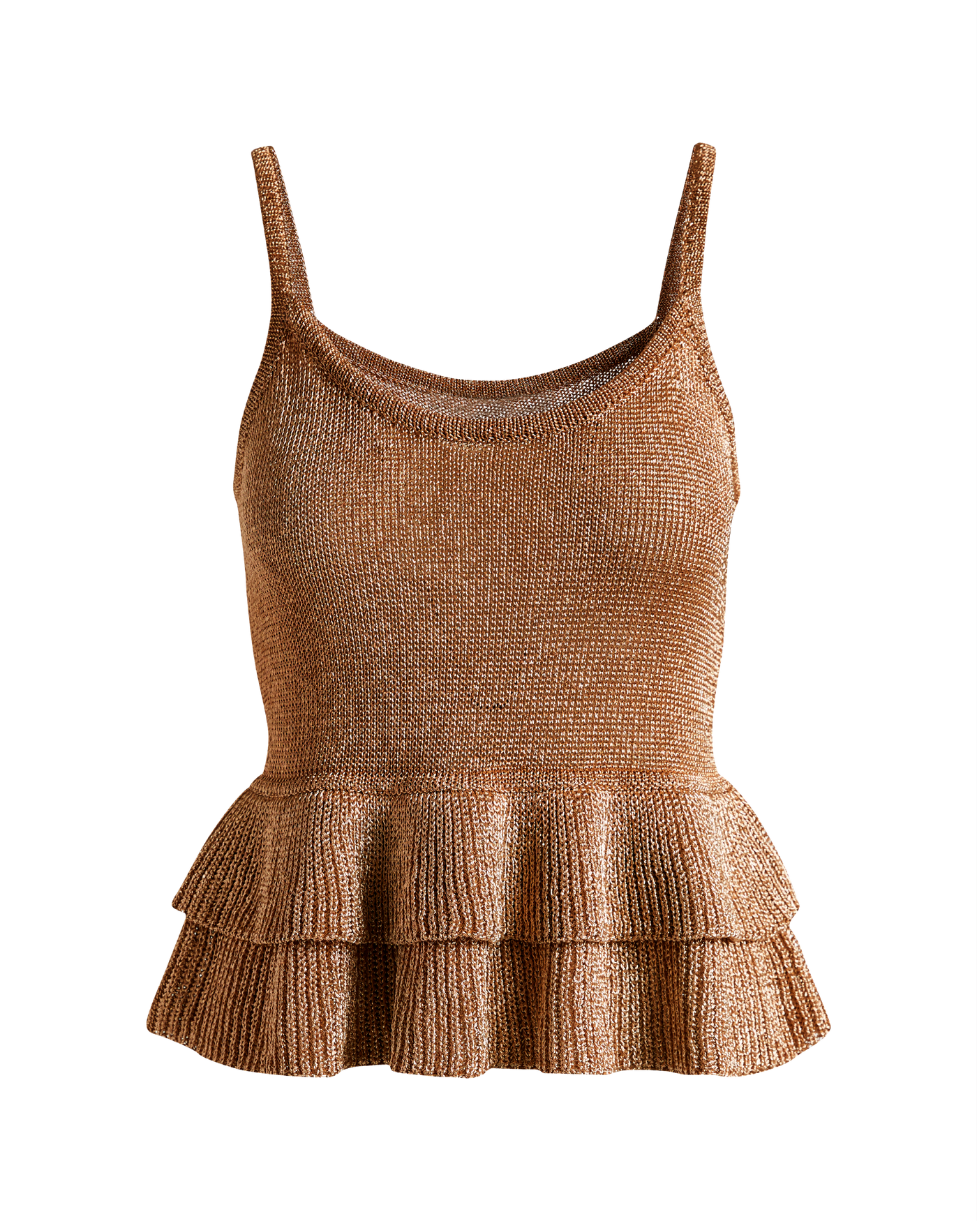 Metallic Peplum Sweater Tank - Rose Gold | Boston Proper