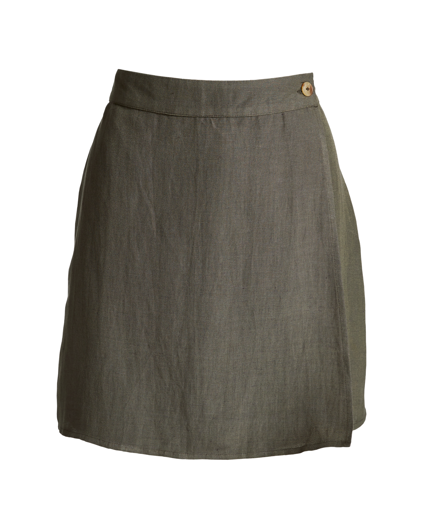 Flirty Linen Wrap Skort - Olive Night | Boston Proper