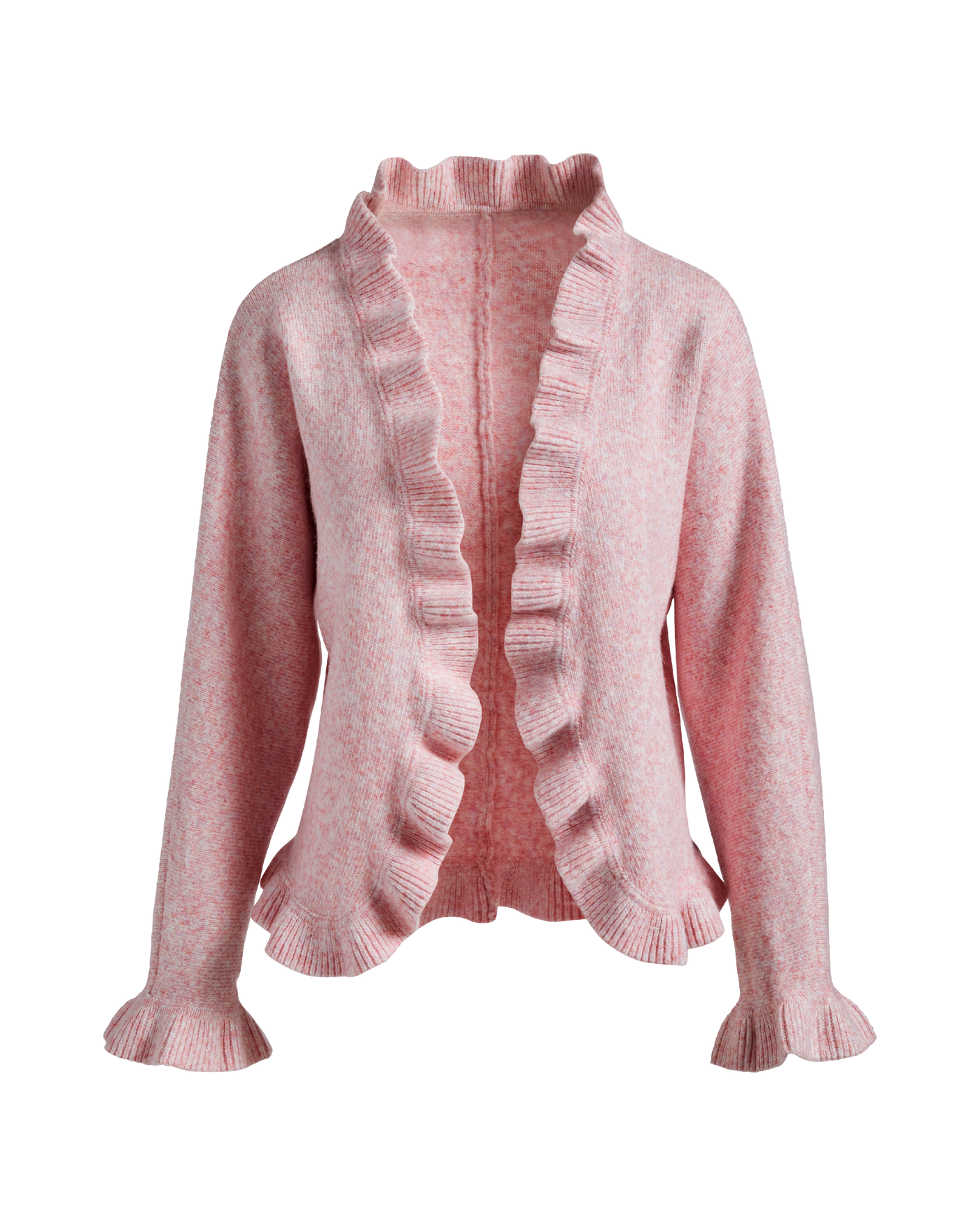 トップス Ruffle Pleated Knit Cardigan nude rose Relaxed Ruffle Open Front Cardigan - Blushing Pink | Boston Proper