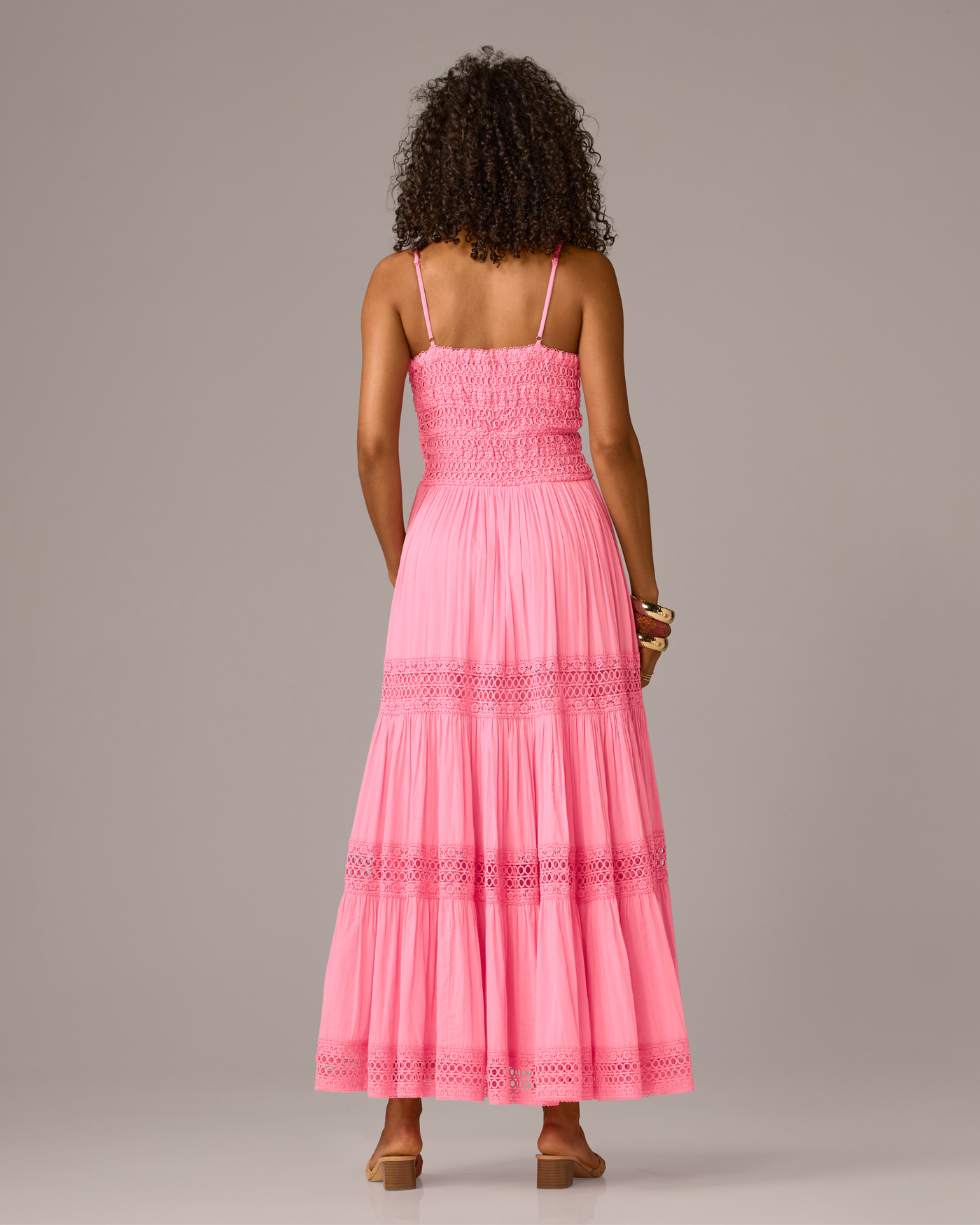 Eyelet Lace Maxi Dress - Sachet Pink | Boston Proper