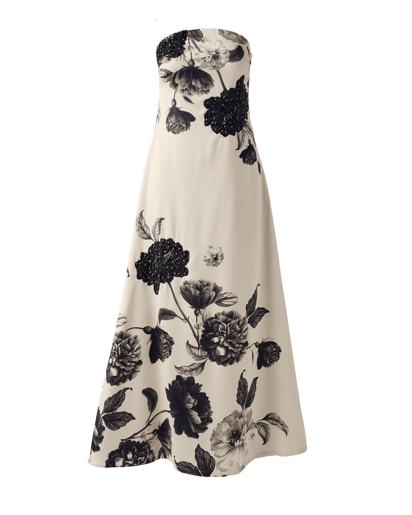 Exploded Floral Embellished Maxi Dress - Midnight Blooms | Boston Proper