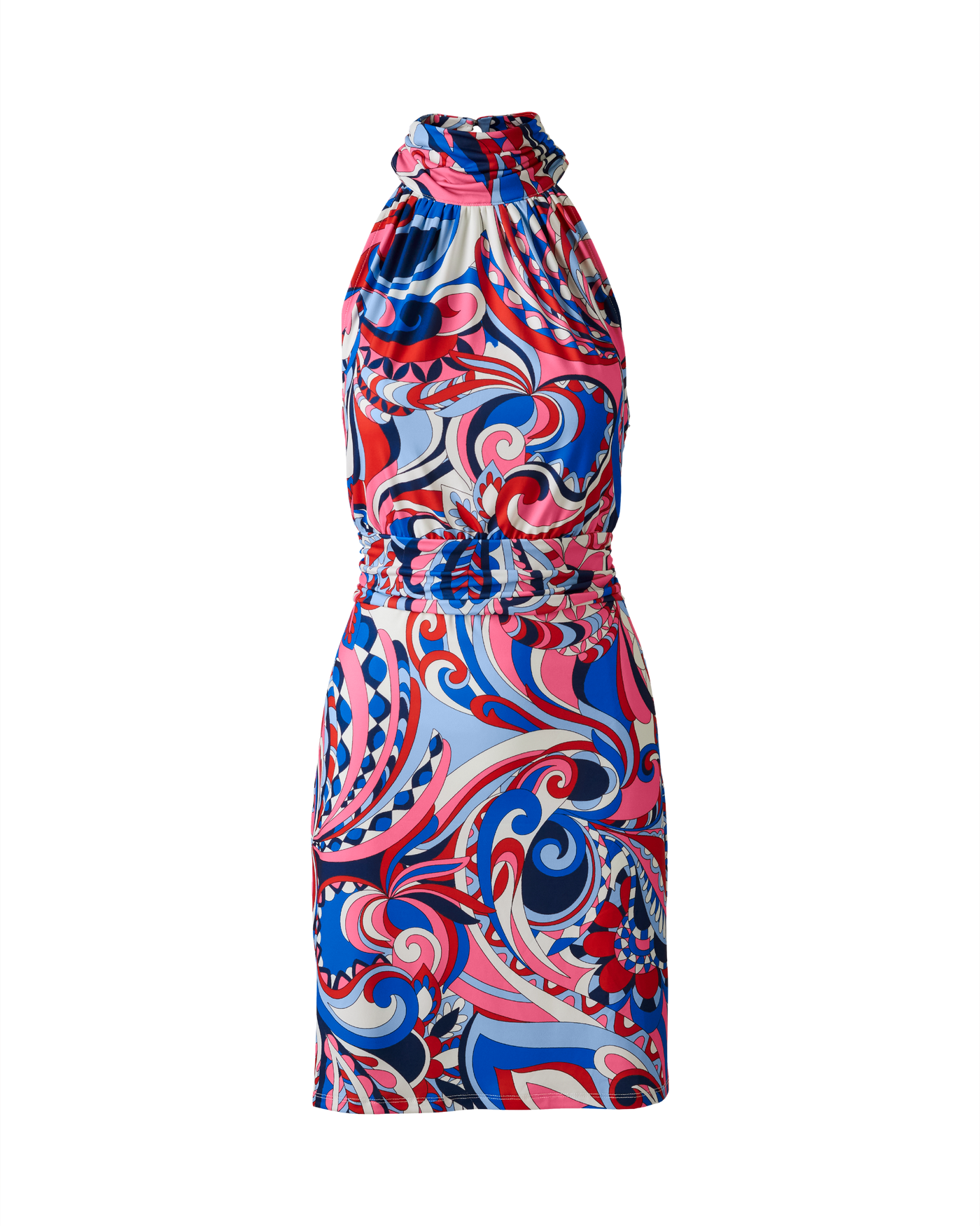 Printed Halter Mini Dress - Americana Abstract | Boston Proper