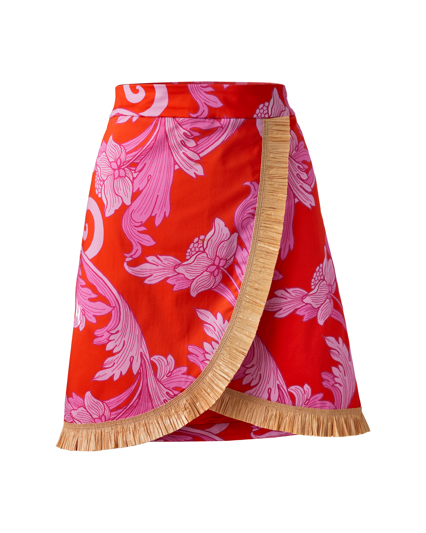 Print Wrap Raffia Skirt - Sunset Fleurs | Boston Proper