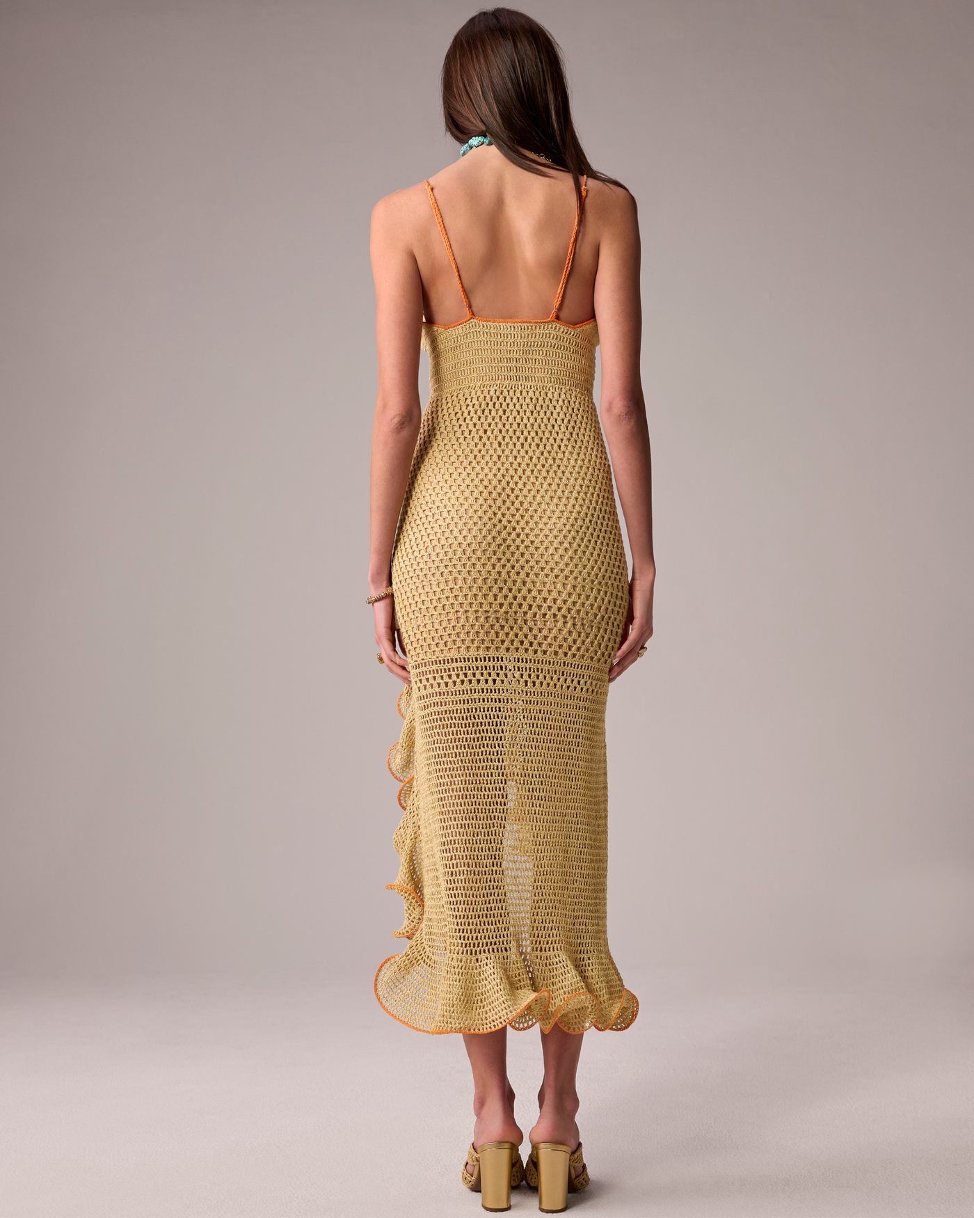 gold ruffle maxi dress Alma Metallic Strapless Ruffle Maxi Dress Sunfere : Dresses : VogaCloset  Oman