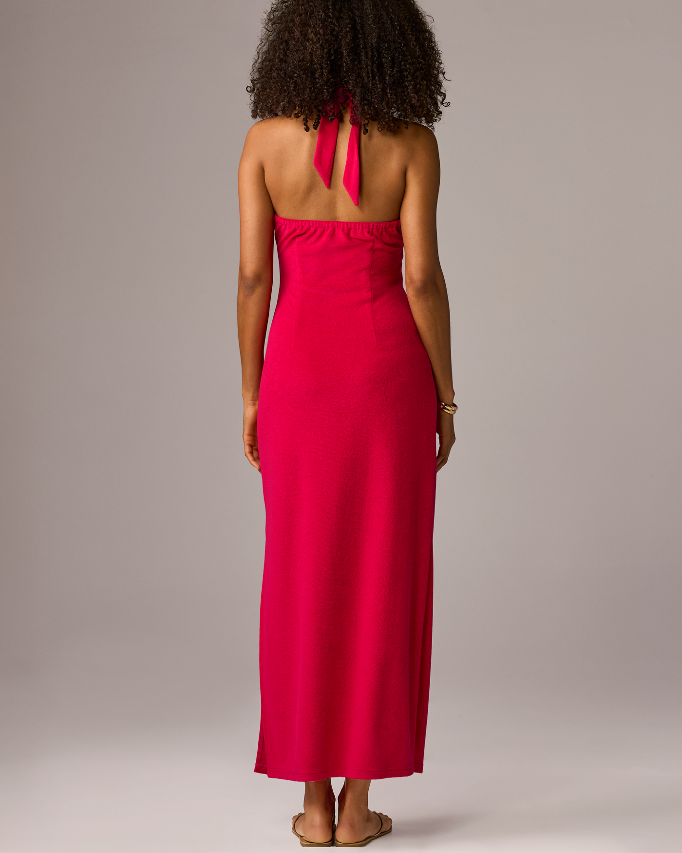 terry halter dress Terry Cloth Halter Dress