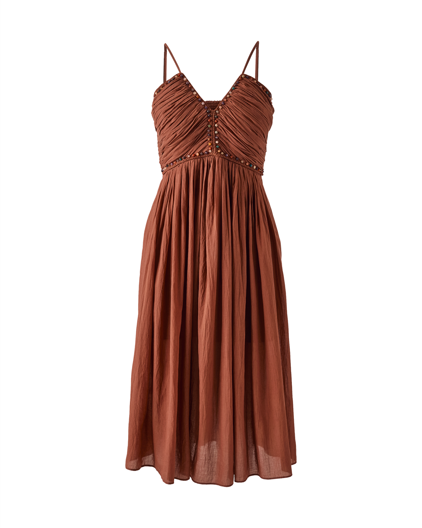 ruched babydoll dress Ruched Bust New Babydoll Midi Dress Dusk Blue / Medium