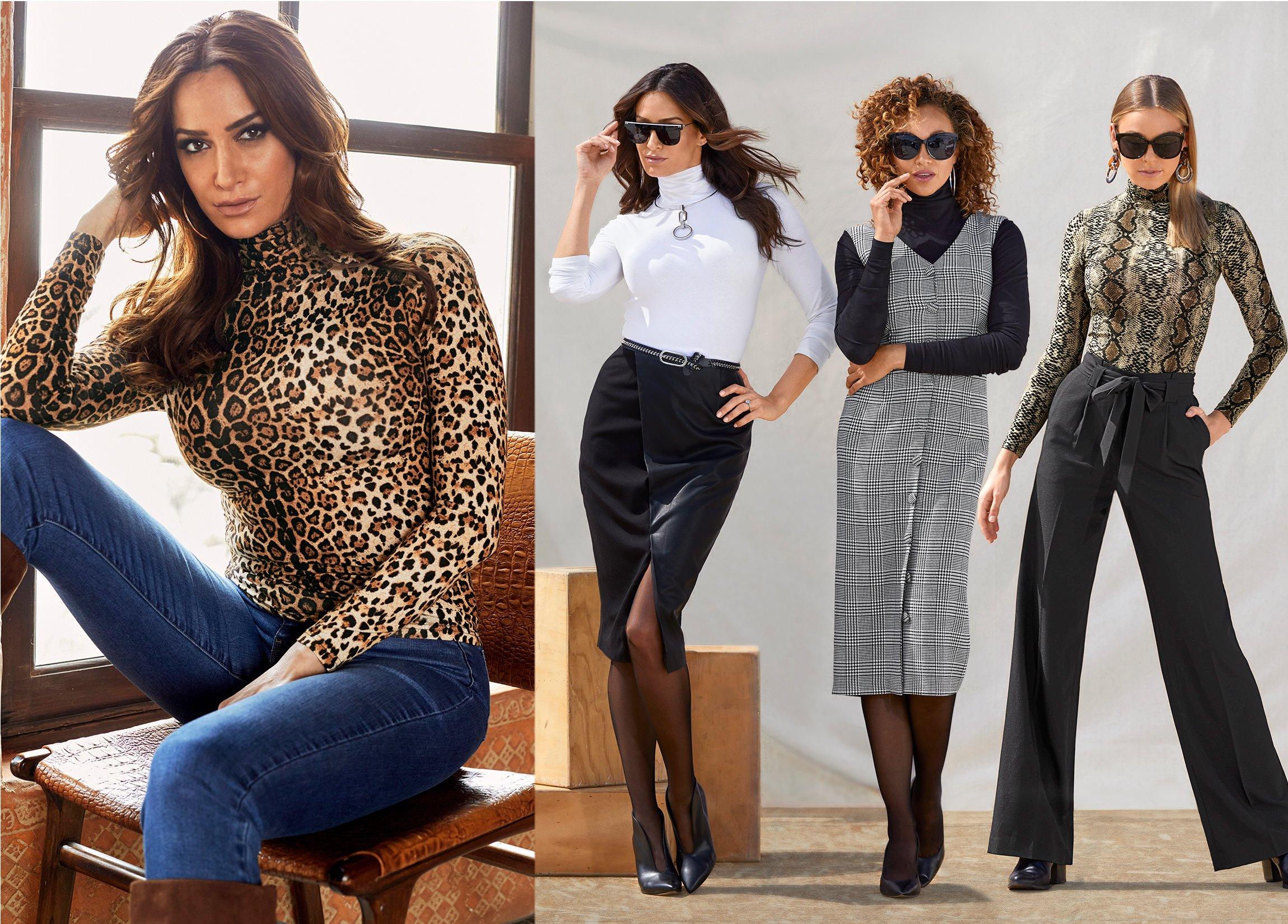 plaid dress over turtleneck