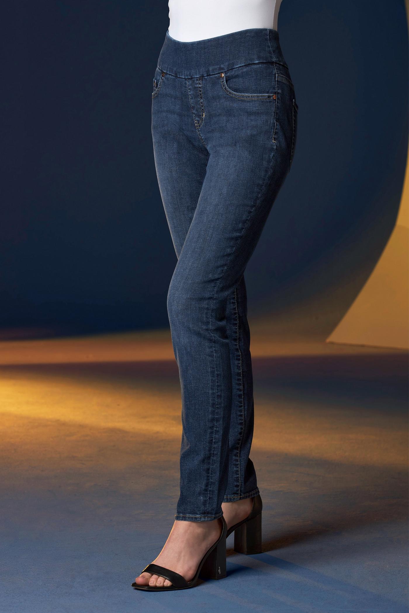 Nora Skinny Pull On Jean Med Wash Denim