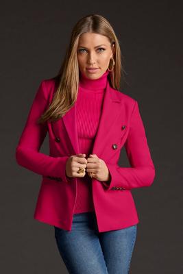 crepe double-breasted blazer