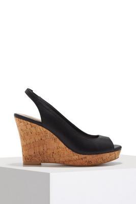 peep toe slingback wedge heel