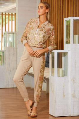 embroidered sporty jogger pant