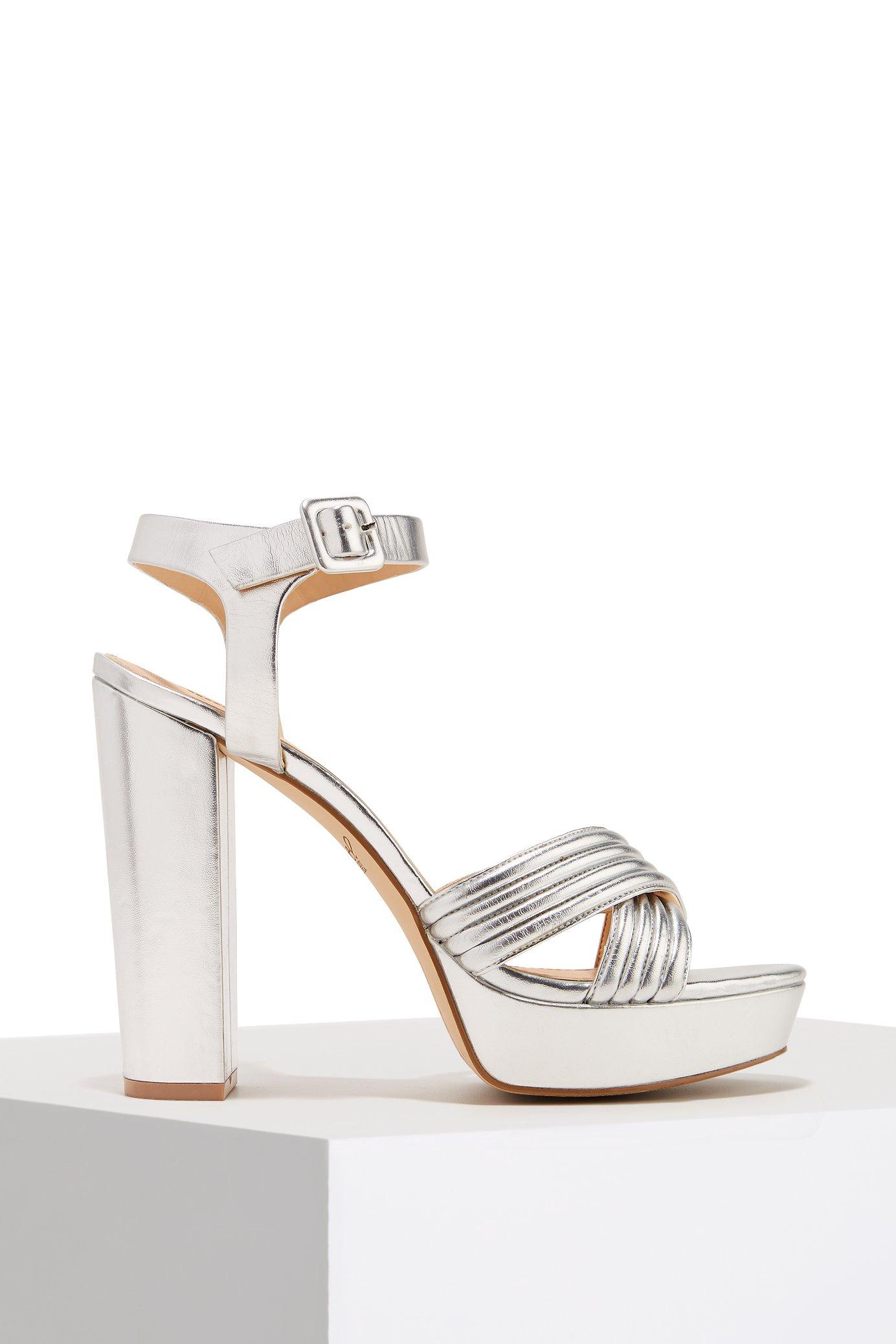 metallic platform shoes