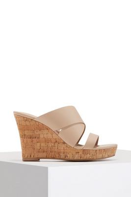 cork slip on wedge