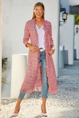 tweed fringe duster