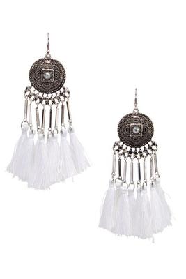 metal fringe earrings
