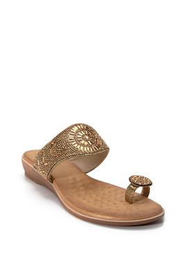 embellished toe-ring sandal