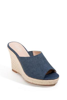 slide-on espadrille wedge heel