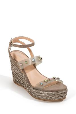 espadrille jeweled wedge shoe