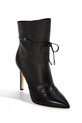front-tie ankle bootie