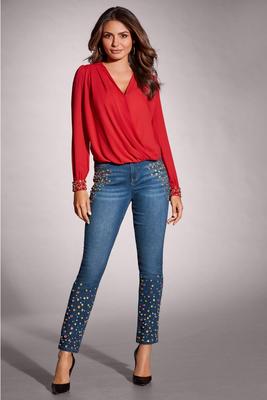jewel embellished jean